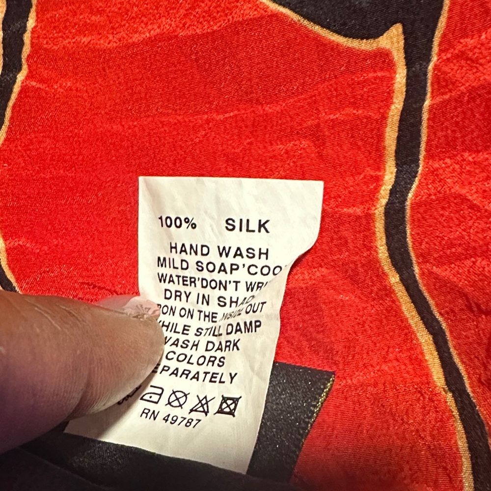 Gottex Orange and Black Floral Swimsuit with matching silk Coverup. - Picture 5 of 5